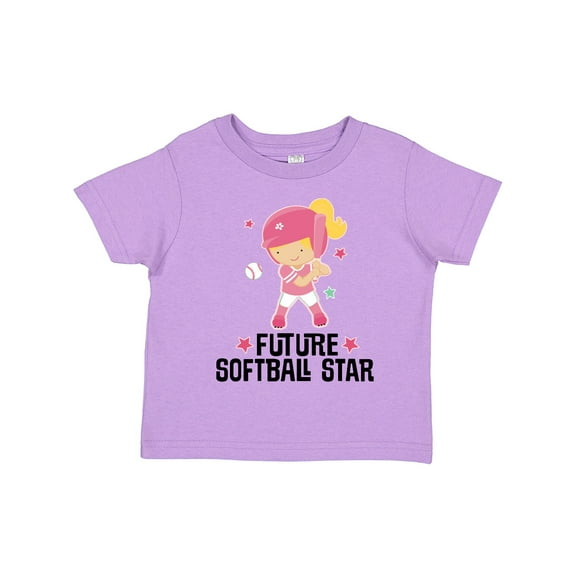 Inktastic Future Softball Star Girl Girls Toddler T-Shirt
