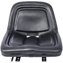 Tractor Seat Replacement, Deluxe High Back Seat, Universal Fit for John Deere, Kubota, Ford, Black Steel, Compatible with Mowers, Tractors, Skid Steers, Heavy-Duty Replacement Part