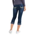 thumbnail image 2 of Maternity Full Panel 5 Pockets Distressed Capri Denim Jeans --Available in Plus Size, 2 of 2