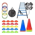 thumbnail image 3 of Colaxi Agility Ladder Portable Staircase Balance Jumping Obstacles Adjustable Rungs 55 Piece Blue, 3 of 8