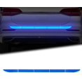 thumbnail image 1 of Diamond Grade Night Visibility Warning Tape Car Trunk Reflective Strips 6 Pieces Blue Reflective Rear Bumper Sticker Pieces Blue, 1 of 5