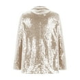 thumbnail image 5 of Winter Savings Clearance! Lindreshi Womens Blazers on Clearance Women's sequin jacket Cardigan blazer Casual long sleeve cardigan temperament small suit jacket S-XXL, 5 of 6