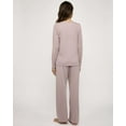 thumbnail image 3 of Real Essentials 3 Pack Women's Soft Cotton Long Sleeve Pajama Set with Pants - Lounge Sets for Women (Available In Plus), 3 of 6
