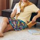 thumbnail image 5 of Balery Colorful Carp Streamer Pantalones cortos de pijama de punto de algodón para hombre con cinturilla y bolsillos-Medium, 5 of 6