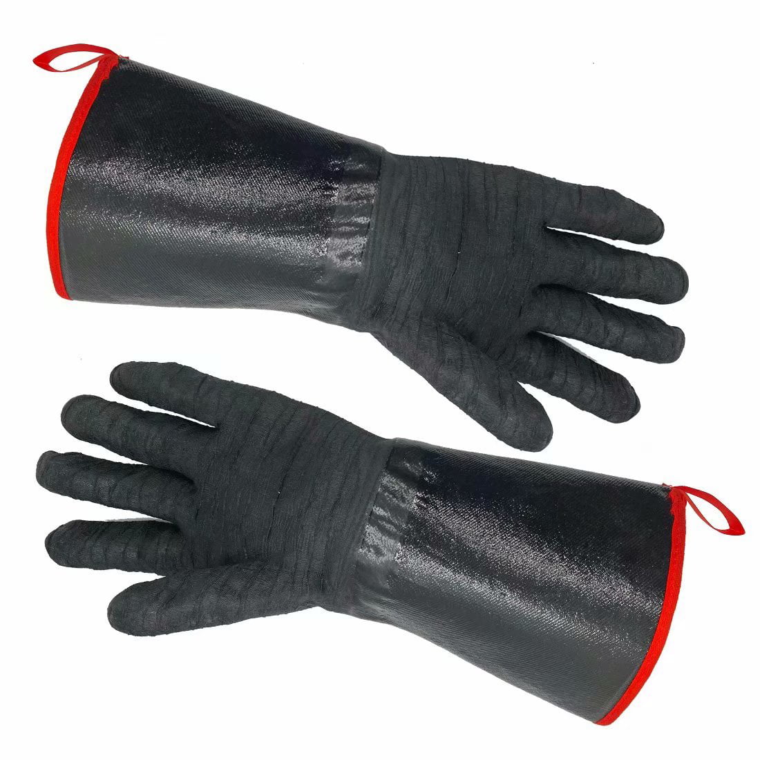 Fireplace Grilling BBQ Cloves BBQ Gloves Oven Mitt,Hand Protection from Grilling,Kitchen Double Layers Silicone CoatingHeat and Flame Resistant Up to 932°F Heat Resistant Cooking