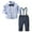 2-Dark Blue, variant on lkfuzj Baby Boys Gentleman Outfits Stripe Long Sleeve Shirt Suspender Pants Bow Tie Overalls Clothes Sets Infant Gentleman Suspender Overall 2024 Fall Winter Outfits Dark Blue