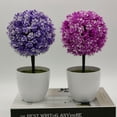 thumbnail image 3 of Bewildely Bonsái de plantas artificiales de mantenimiento de bajo costo de plástico para bonsái de fácil cuidado planta de árbol pequeño en Decoración brillo de sol, 3 of 6