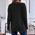 thumbnail image 5 of Sexlip Women's Trendy Half Button Down Shirt Casual V Neck Sweatshirt Oversized Long Sleeve Ribbed Pullover Tops Black XL, 5 of 5