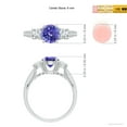 thumbnail image 5 of ANGARA Natural Prong Set Tanzanite and Diamond Three Stone Engagement Ring in 14K White Gold for Women (Size-6mm) | December Birthstone, Anniversary, Jewelry Gift for Women | Natural Tanzanite Ring, 5 of 9