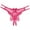 Hot Pink, variant on Women's Cotton Brief Underwear Women Low Waist Traceless Mesh Embroidered Big Butterfly Open End Thong Low Rise Briefs
