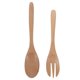 thumbnail image 1 of 1 Set 2pcs Salad Spoon and Fork Made of Light Brown for Home Use, 1 of 2