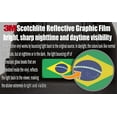 thumbnail image 2 of (x10) 3M Reflective Brazil and US Flag Stickers | Versatile & High Quality Safety Decals | Hard hats, laptops, bikes, toolboxes, 2 of 3