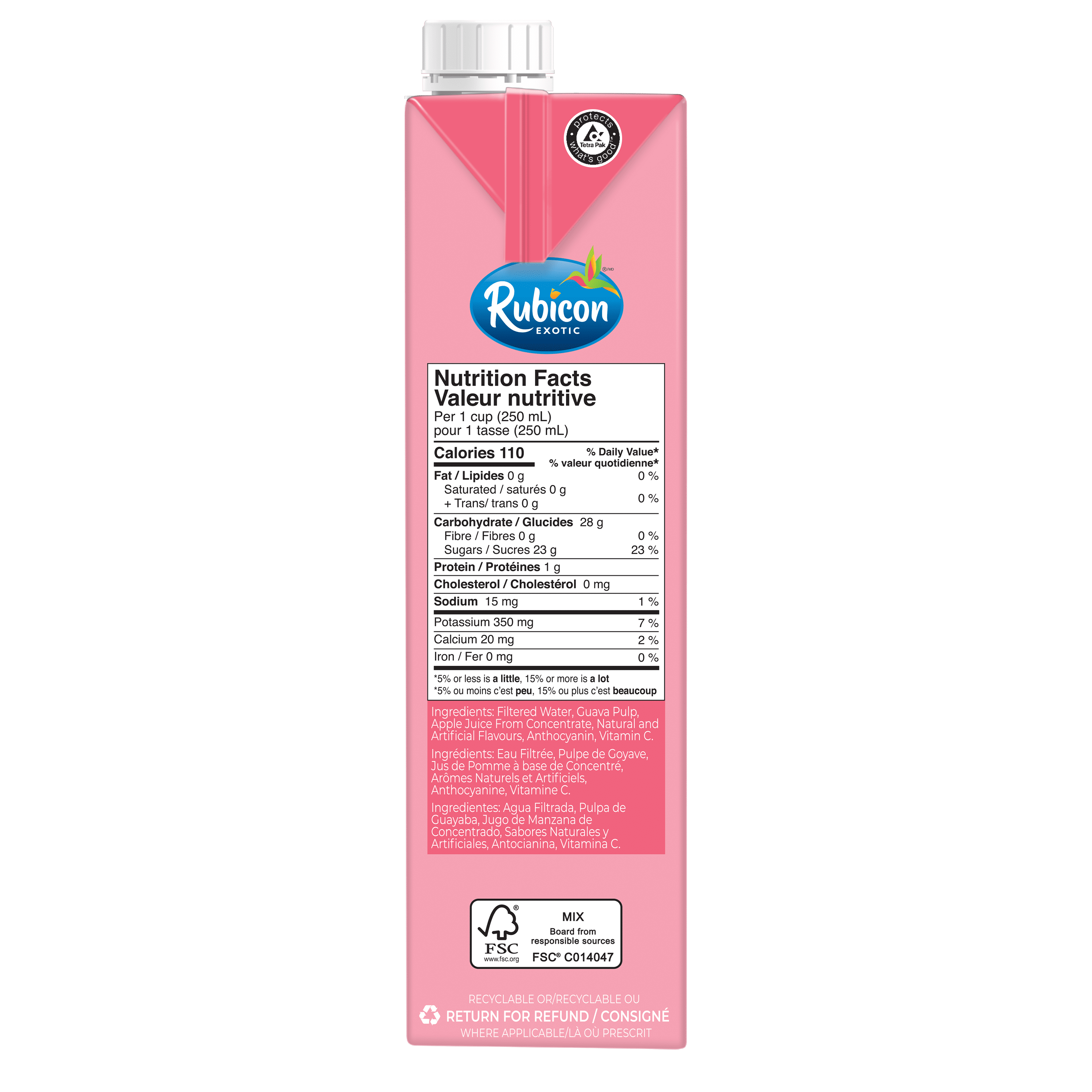 Mélange de jus Rubicon à 100 % goyave 1 l