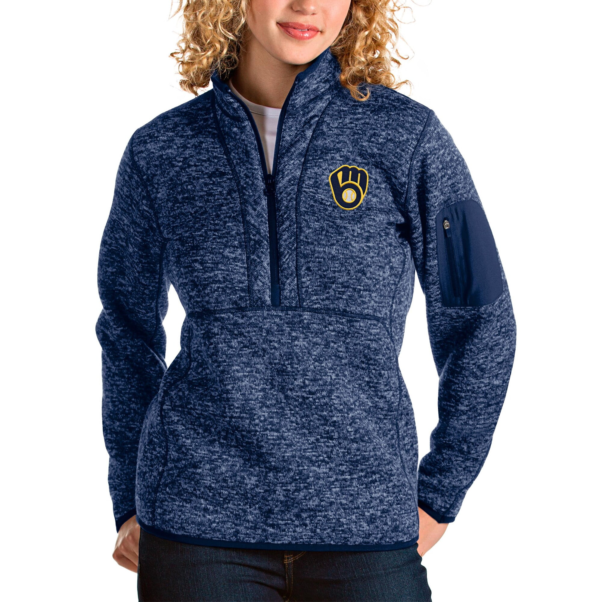 Half-Zip Pullover Jacket - Heather Navy 