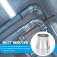 thumbnail image 4 of Adaptador reductor de ducto redondo de acero galvanizado de 3" a 4", tono plateado, 4 of 5