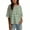 A05-Mint Green, variant on QUINDOS Summer T-Shirt for Women Plus Size Short Sleeve Tops for Women Crew Neck Beach Striped Tops
