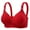Red, variant on Women's Thin No Underwire Push Up Bra Comfortable, Nylon/Spandex, Multiple Sizes