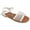 White, variant on bebe Girls' Sandals - Kids' Open Toe Summer Shoes with Mesh Upper, Perfect Flat Sandals for Girls (Little Girl/Big Girl)