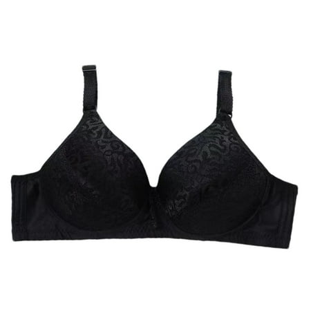Fznquz Push Up Womens Bras Wirefree Breathable Balconette Soft Black Everyday Bra