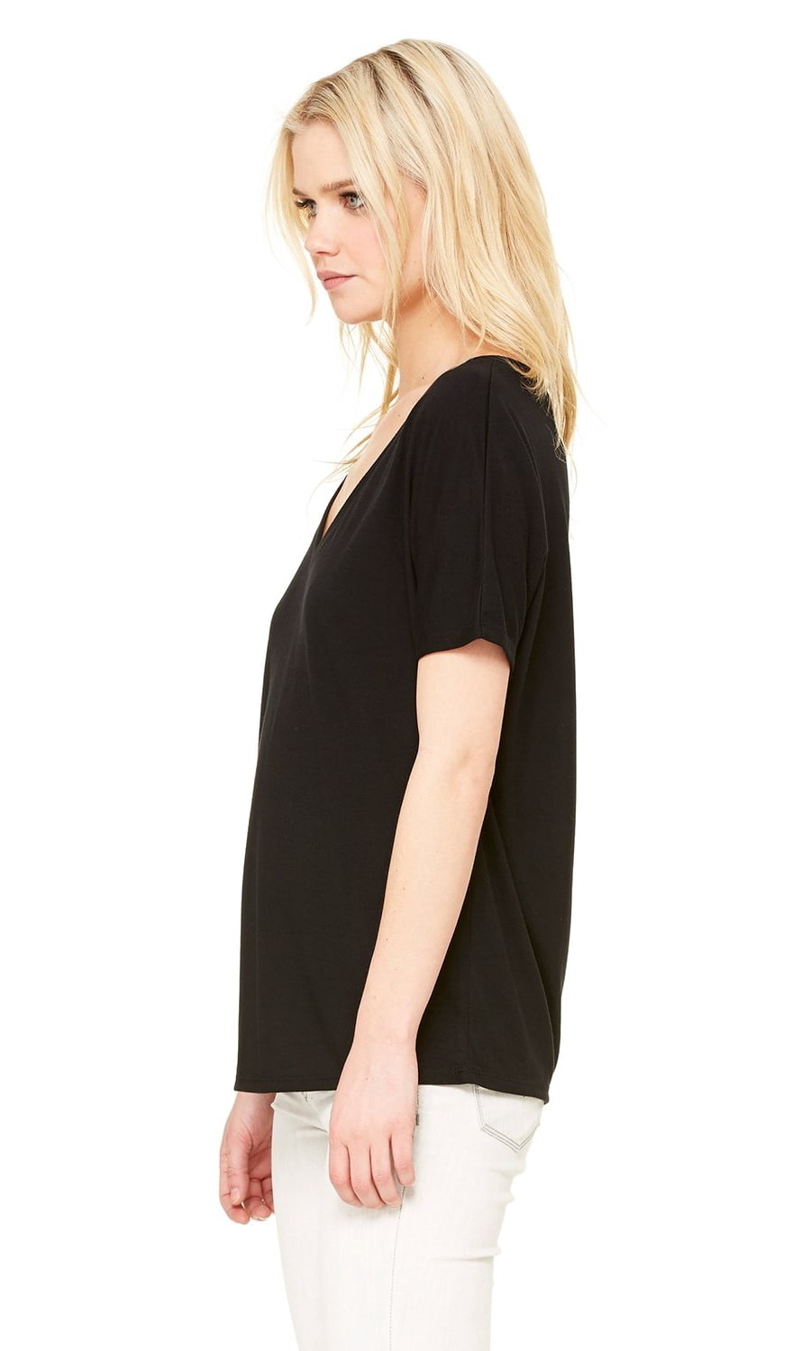 Women's Flowy Simple V-Neck T-Shirt