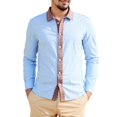 thumbnail image 4 of European Linen Long Sleeve Shirt with Ethnic Pattern Patchwork for Everyday Casual Wear Relaxed Fit Top for Spring and Autumn, 4 of 6