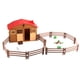 thumbnail image 4 of Modelo de escena de cabaña de granja, juego de granero plegable, puertas, cercas, casa, accesorios falsos, juguetes de aprendizaje para niños 25 Uds Inevent FN0006-00B, 4 of 7