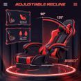 thumbnail image 4 of Achilles Hero Elite Pro Gaming Chair, Computer Chair with Footrest and Lumbar Support, Height Adjustable Gaming Chair with 360°-Swivel Seat and Headrest,  Red, 4 of 6