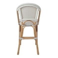 thumbnail image 4 of Home Square 25.5" Rattan Bistro Counter Stool in White - Set of 2, 4 of 6