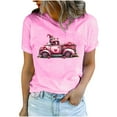 thumbnail image 3 of VKOYWKM T-Shirts Cœur pour Femmes T-Shirts de la Saint-Valentin T-Shirts Graphiques Amour Manches Courtes Coupe Ample Hauts de Printemps Col Rond T-Shirt de la Saint-Valentin, 3 of 6