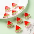 thumbnail image 6 of Transparent Enamel Acrylic Beads Watermelon Red 23.5x25.5x9mm Hole: 3.5mm, 6 of 6