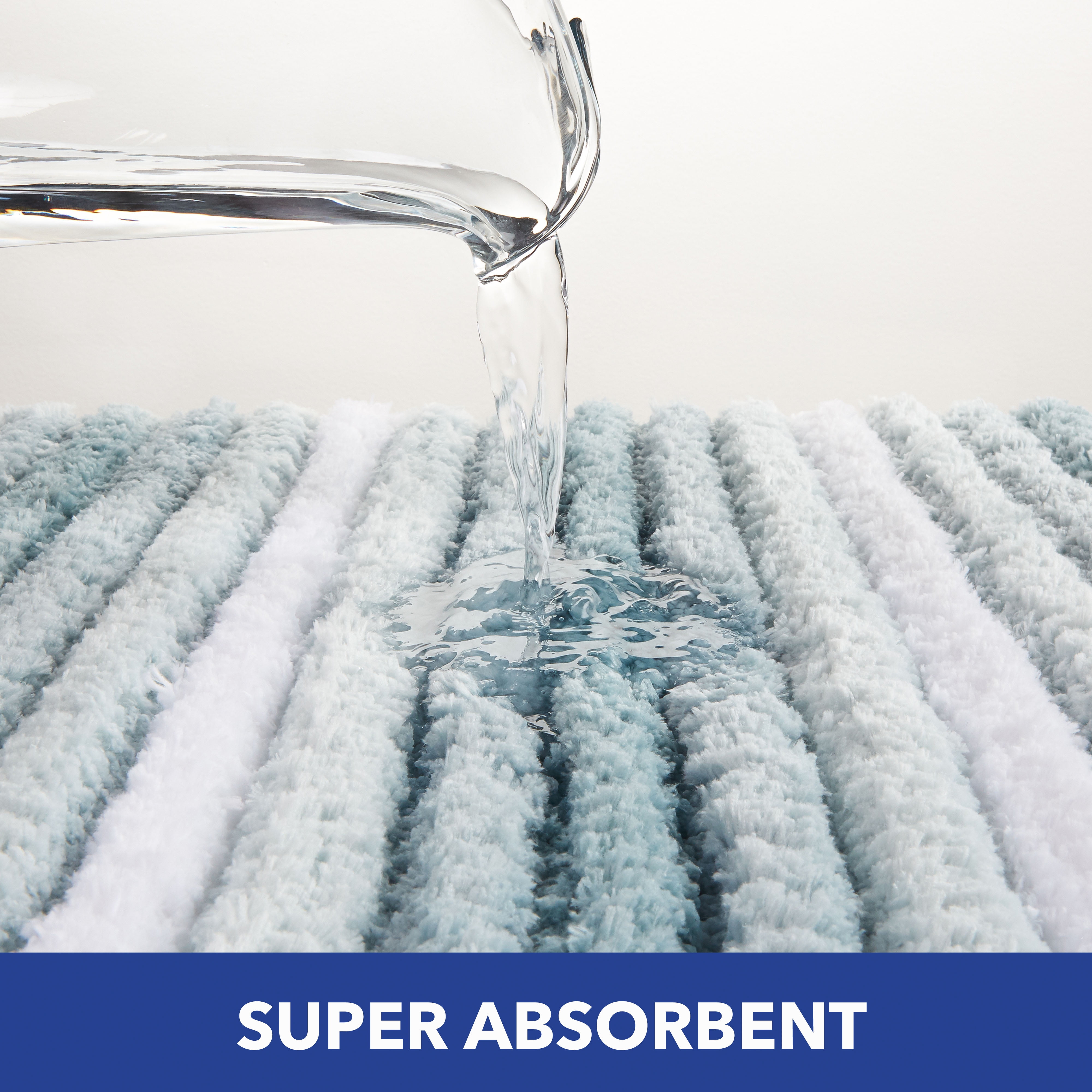 Sohome Chino Striped Machine Washable Bath Mat, Navy Blue/White, 27"x48"