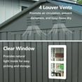 thumbnail image 5 of LZBEITEM 6x6 ft Metal Outdoor Storage Shed with Window, Lockable Tool Storage Shed, Steel Garden Sheds with Gable Roof for Backyard, Patio, Garage, Lawn, Black, 5 of 10