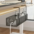 thumbnail image 2 of Shoreew Storage Rack Large Capacity Strong Load-bearing Simple Installation Clamp Mount Wire Management Under-Desk Cord Organizer, 2 of 7