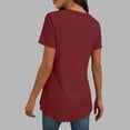 thumbnail image 6 of Livrdious Womens Summer Tops Short Sleeve V Neck Casual Shirts Curved Hem Flowy Tee Trendy 2026 Basics Tunic Tshirt, S-2X, 6 of 6