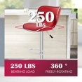 thumbnail image 3 of YRLLENSDAN Adjustable Bar Stools Set of 2 with Back and Footrest Comfy Curved Bar Chairs Set of 2 Kitchen Island Chairs with Metal Base Leather Upholstered Swivel Counter Height Stools,Red, 3 of 7