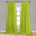 thumbnail image 5 of Ambesonne Japanese Curtains, Branch Silhouettes Pattern, Pair of 28"x84", Yellow Green Apple Green, 5 of 5