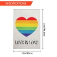 thumbnail image 3 of Love is Love Rainbow Pride Garden Flag, LGBTQ Pride Flag, Gay Pride Front Porch Decor, Outdoor Indoor Decorations 12 x 18 inch, 3 of 7