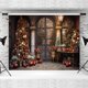 thumbnail image 3 of Beenle Merry Christmas Photography Backdrop Winter Xmas Tree Fireplace Decor Holiday Party Kid Adult Portrait Photo Background, 3 of 5