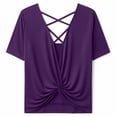 thumbnail image 6 of hotojiny Workout Tops for Women Back Twist Criss Cross Short Sleeve T Shirt Fashion Crew Neck Gym Yoga Tee Shirt for Summer, 6 of 6