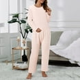 thumbnail image 2 of XIAONU Women's Casual Pajama Set Cotton Long-Sleeve Top & Pants Sleepwear Fall Winter Soft Warm Homewear, 2 of 7