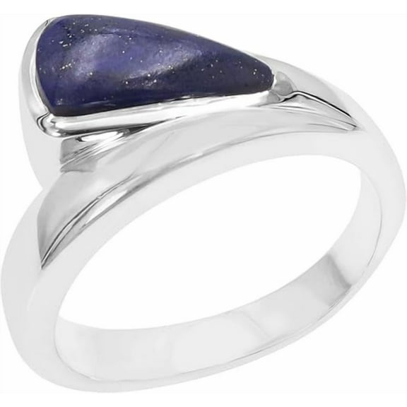 Earth Gems Jewelry Lapis Lazuli Ring Sterling Silver Handmade Statement Jewelry for Women