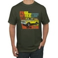 thumbnail image 1 of Ford Free Wheelin 1978 Bronco Classic Rasta 70s | Mens Cars and Trucks Graphic T-Shirt, Military Green, Large, 1 of 4