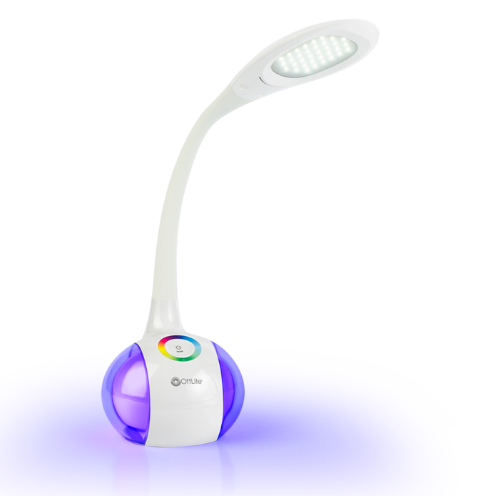 OttLite Color Spectrum LED Desk Lamp with USB Port White