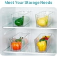 thumbnail image 5 of Breastmilk Storage Container 4PCS Set, Clear Freezer and Fridge Organizer Bins, Plastic Storage Bins for Breast Milk, Baby Pouches, Formula, Bottles and Yogurts, 4.3’’ Width, 14.7" Long, 5 of 5