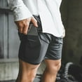 thumbnail image 4 of NUOLUX Summer Sports Shorts Double Layer Gym Workout Quick Dry Running Mesh Short Pants for Man Boy (Black Size XL), 4 of 6