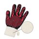 thumbnail image 2 of un par de guantes de cocina rojos para barbacoa, horno, parrilla, soldadura, guantes de silicona. Rojo Verde, 2 of 5
