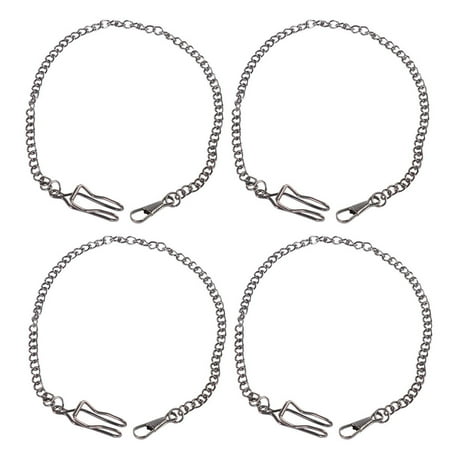 

NUOLUX 4PCS Vintage Pocket Watch Chain Alloy Retro Decorative Replacement Pants Jeans Belt Chains