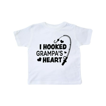 

Inktastic I Hooked Grampa s Heart with Fishing Rod Gift Toddler Boy or Toddler Girl T-Shirt