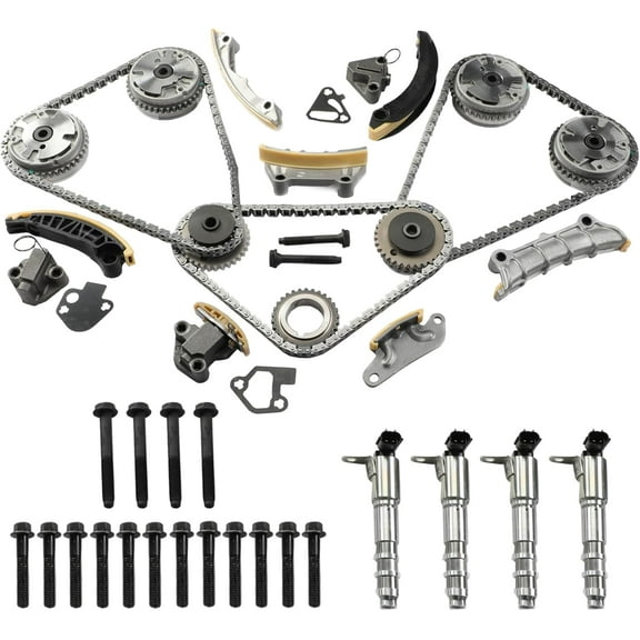 Timing Chain Kit With VVT Solenoid For GMC Buick Chevrolet Cadillac 2.8L 3.0L 3.2L 3.6L HFV6 05-17