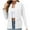 White, variant on Lovskoo 2024 Blazers for Women Business Casual Pockets Versatile Lapel Long Sleeve Turndown Collar Button Blazer White